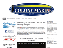 Tablet Screenshot of colonymarine.com